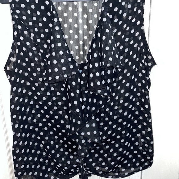 💠Small Womens Ruffle Polkadot  Heartsoul Mid Crop Top💠 - Picture 2 of 3